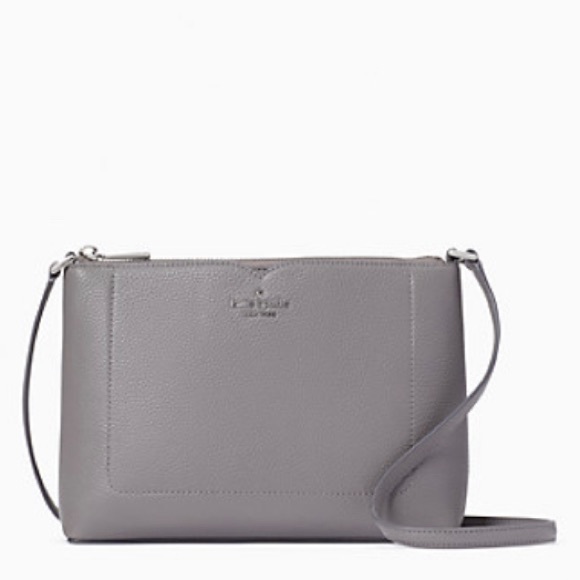 kate spade Bags Kate Spade Harlow Crossbody Pebbled Leather Hare Grey Nwt Retail 279 Poshmark